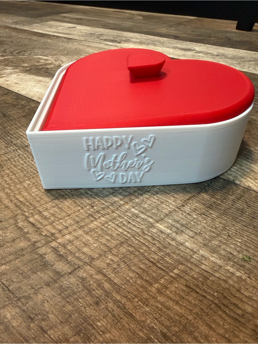 Heart-Shaped Mother's Day Box - Red & White